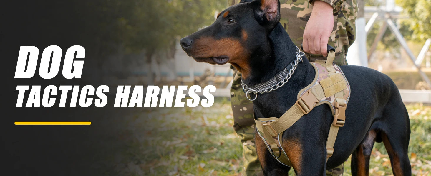 Tactical Dog Harness Pet Doberman Pinscher Pet Training