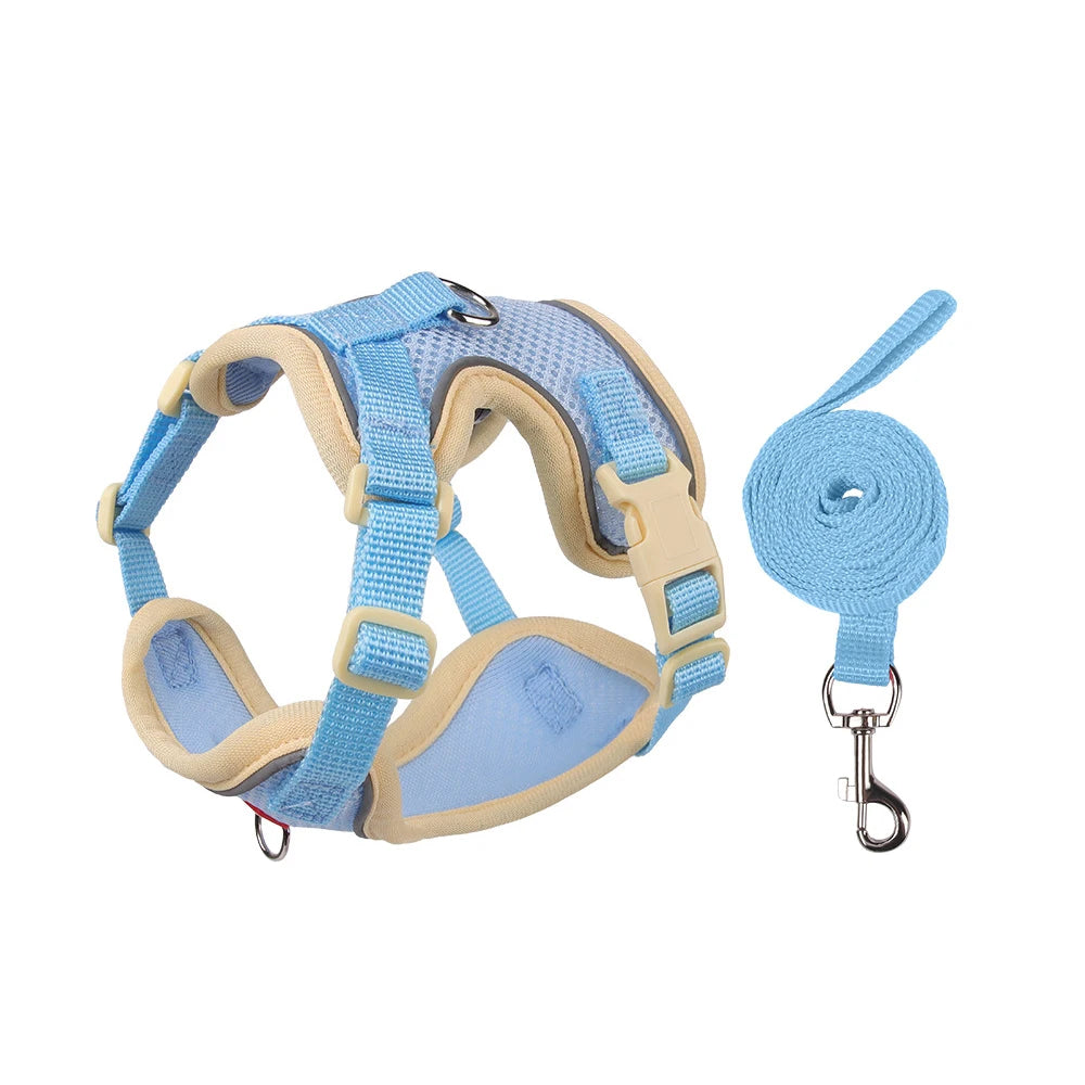 New Chic Cat Harness and Leash Set  Adjustable Soft