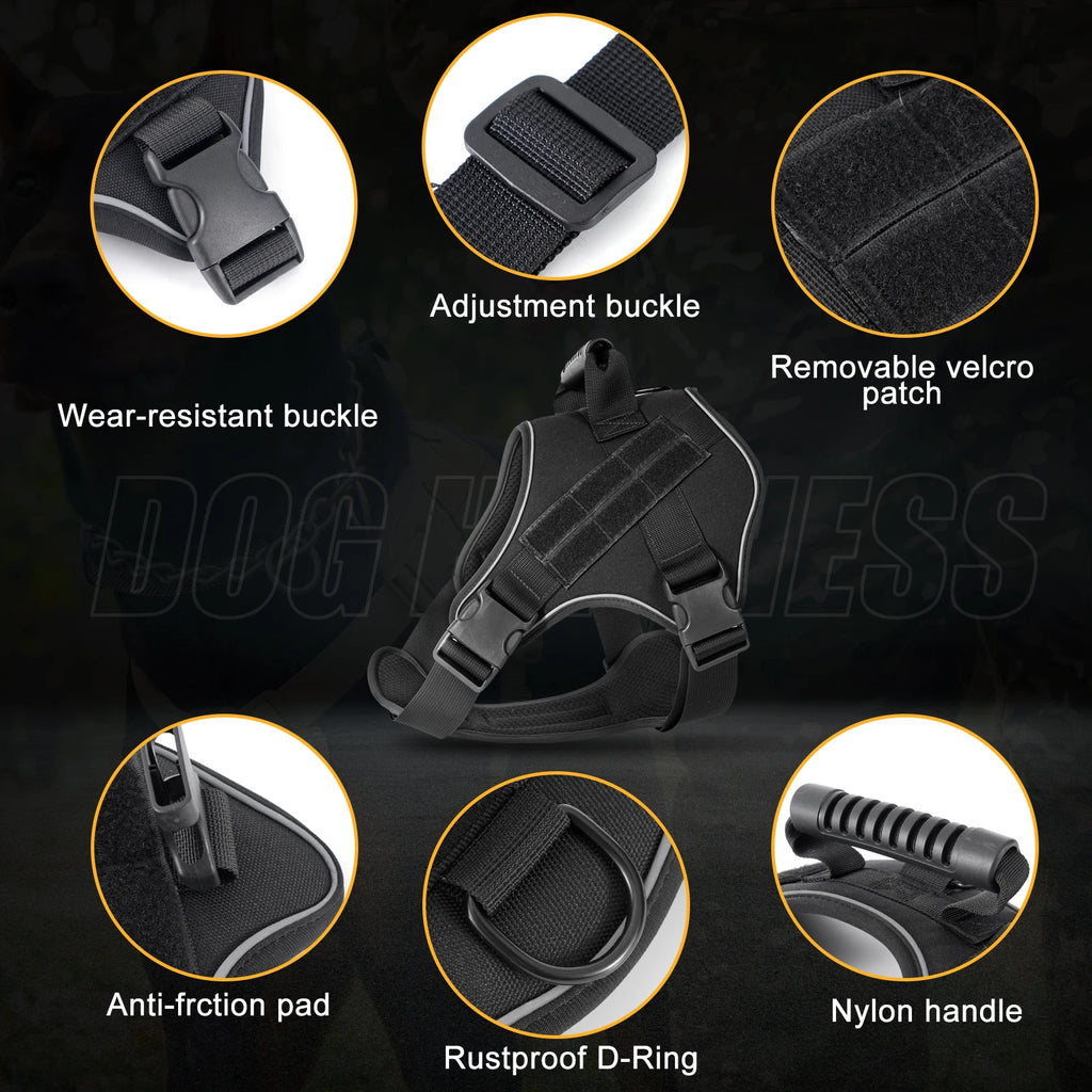 Tactical Dog Harness Pet Doberman Pinscher Pet Training