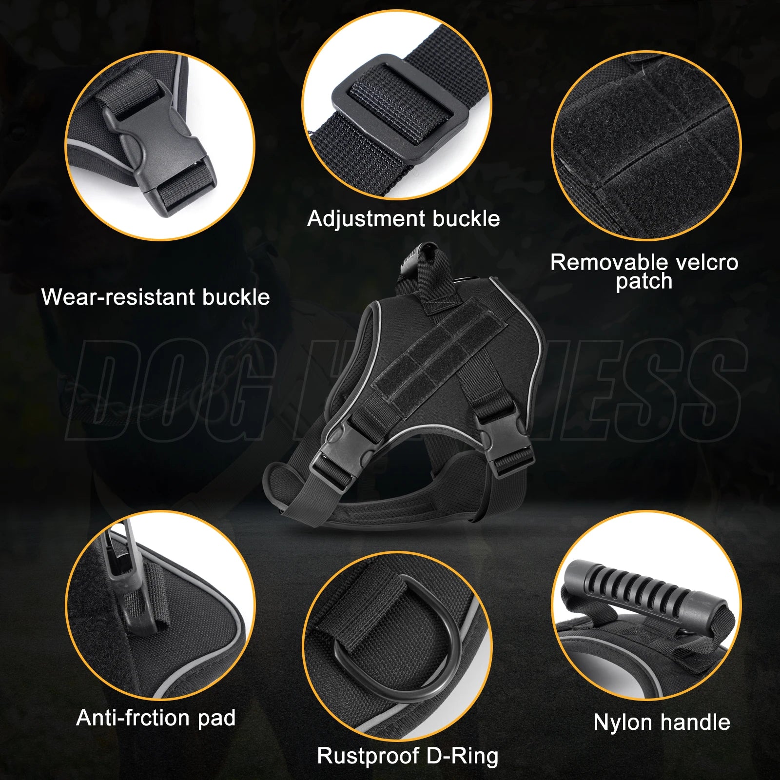 Tactical Dog Harness Pet Doberman Pinscher Pet Training