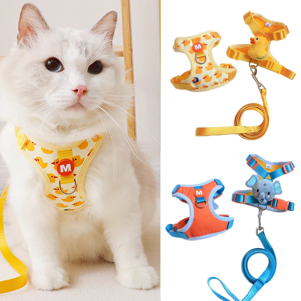 No Pull Cat Harness and Leash Set for Walking Escape Proof