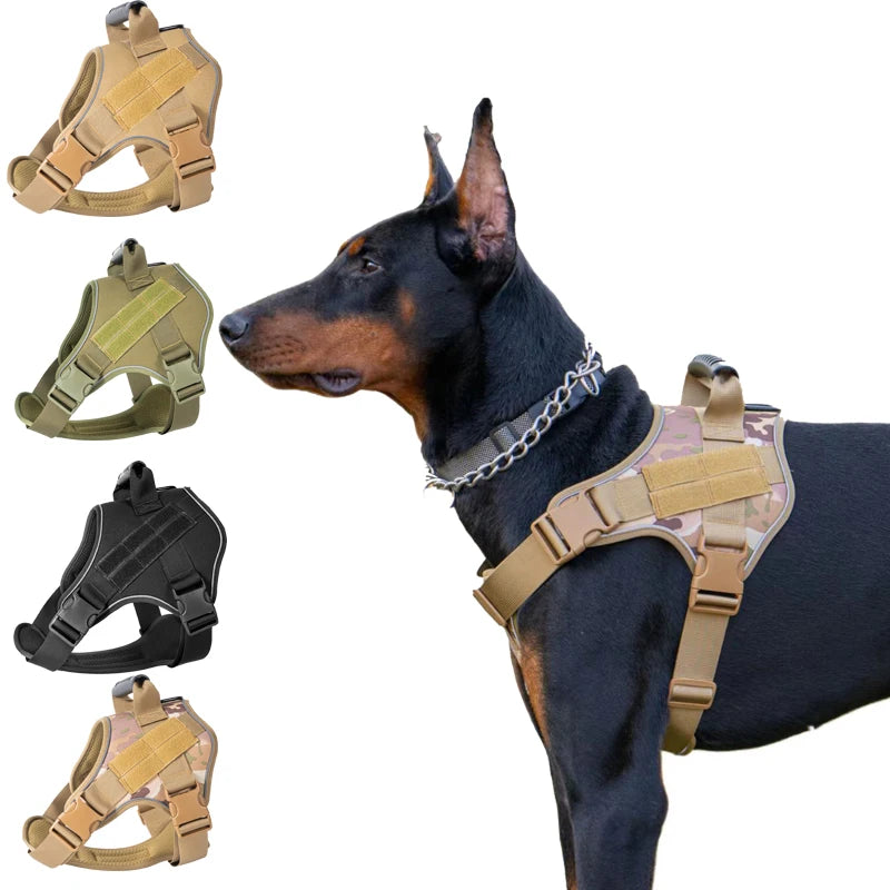 Tactical Dog Harness Pet Doberman Pinscher Pet Training