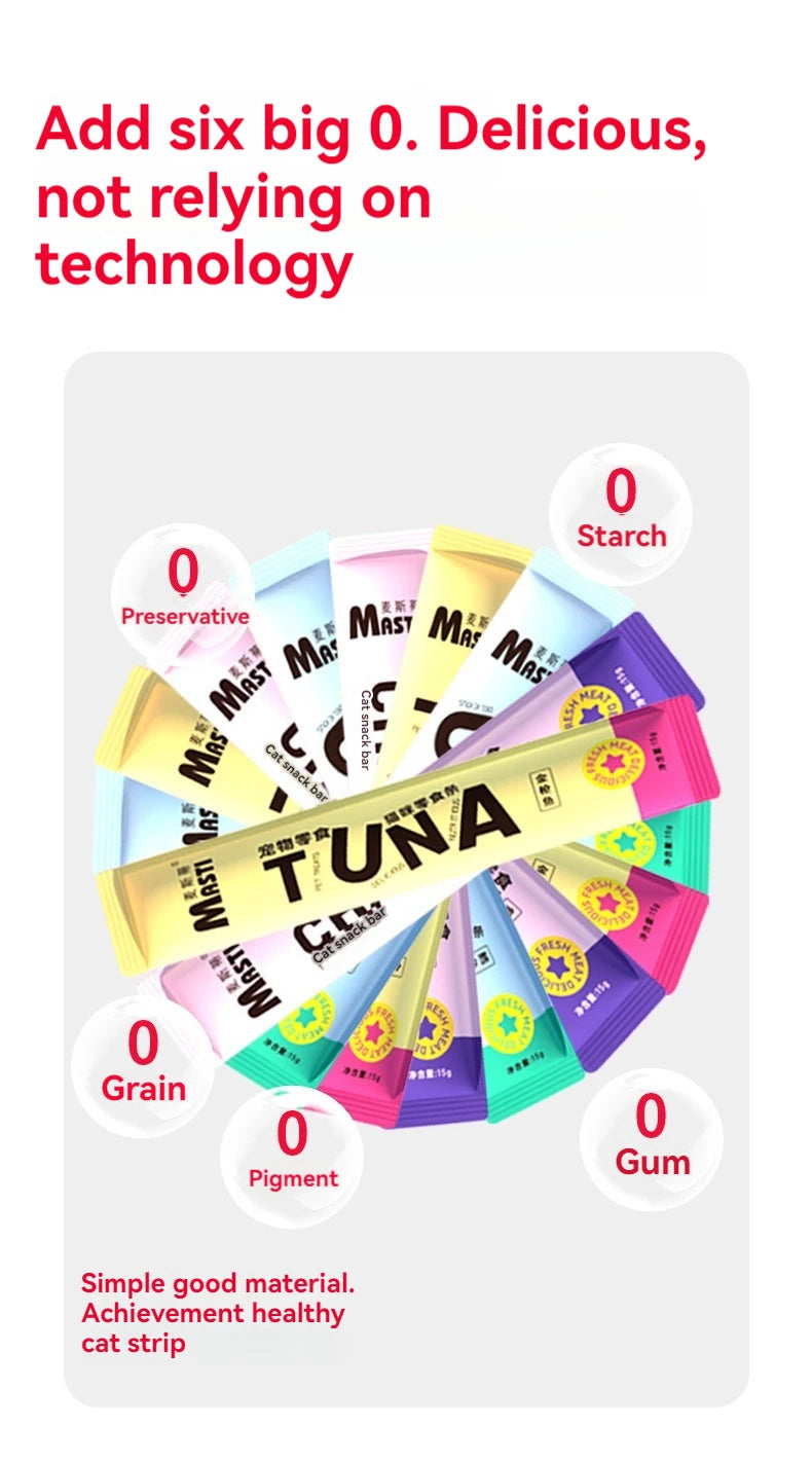 Cat food pet snacks 15g/piece liquid wet food