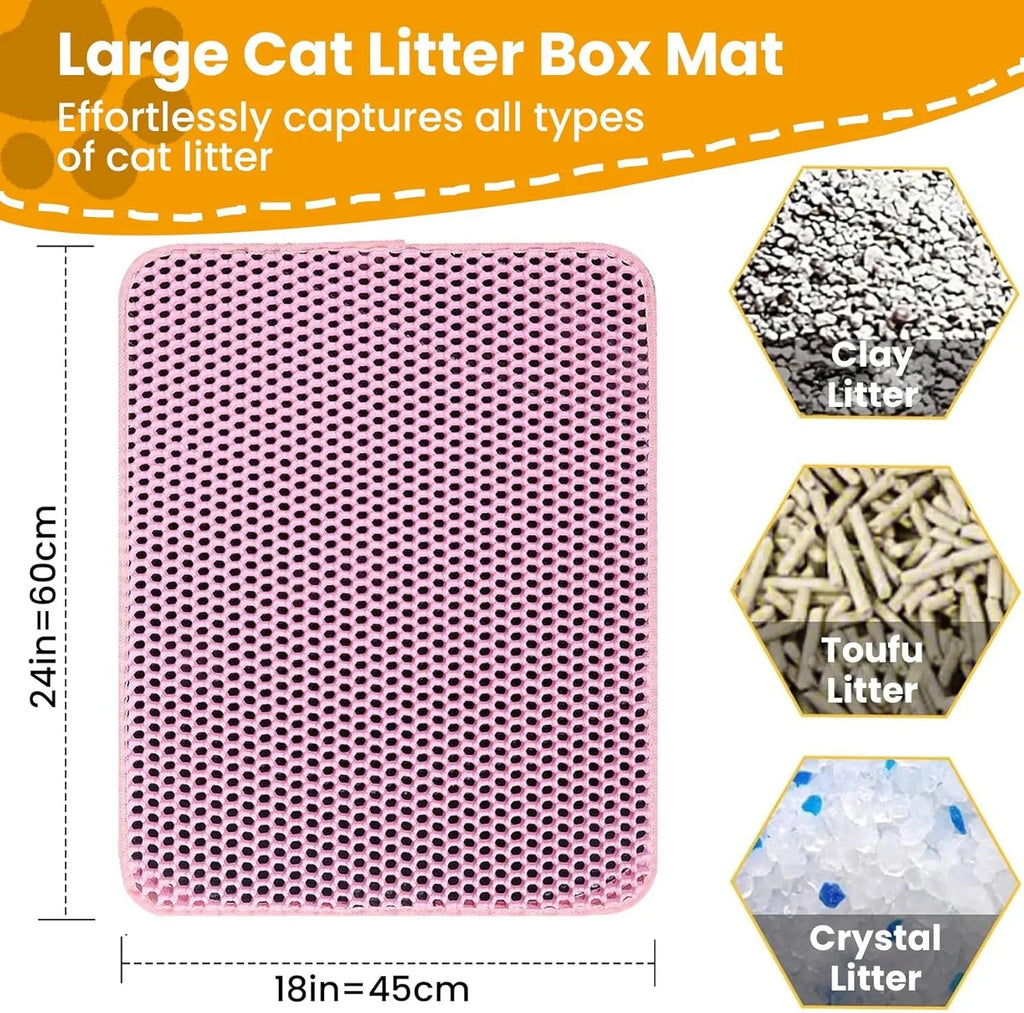Cat Litter Mat Double Layer Pet Non Slip Big