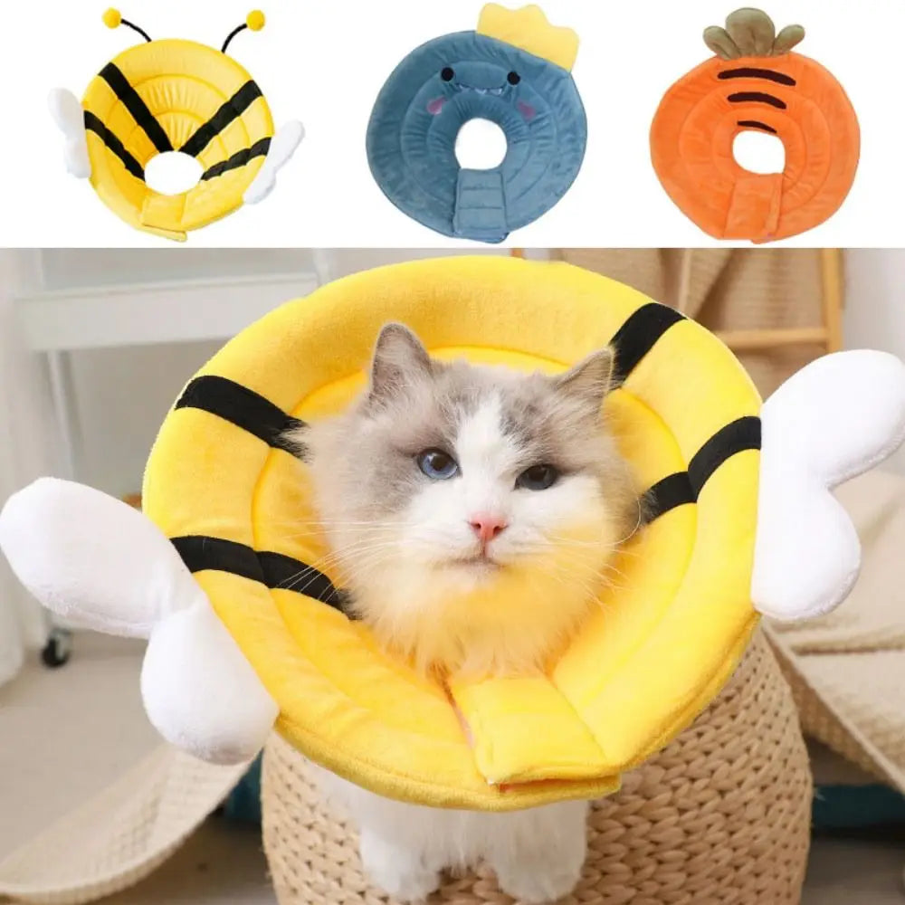 Cotton Bee Shape Cat Recovery Collar Anti-licking