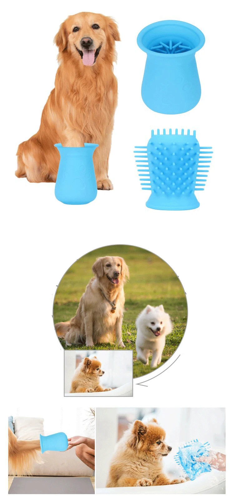 Dog Paw Cleaner Cup Soft Silicone Foot Clean Brush