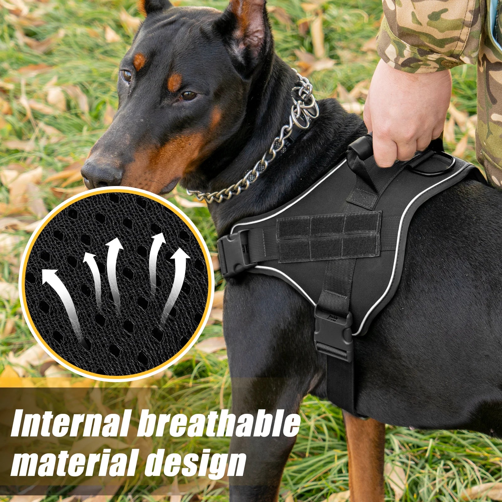 Tactical Dog Harness Pet Doberman Pinscher Pet Training