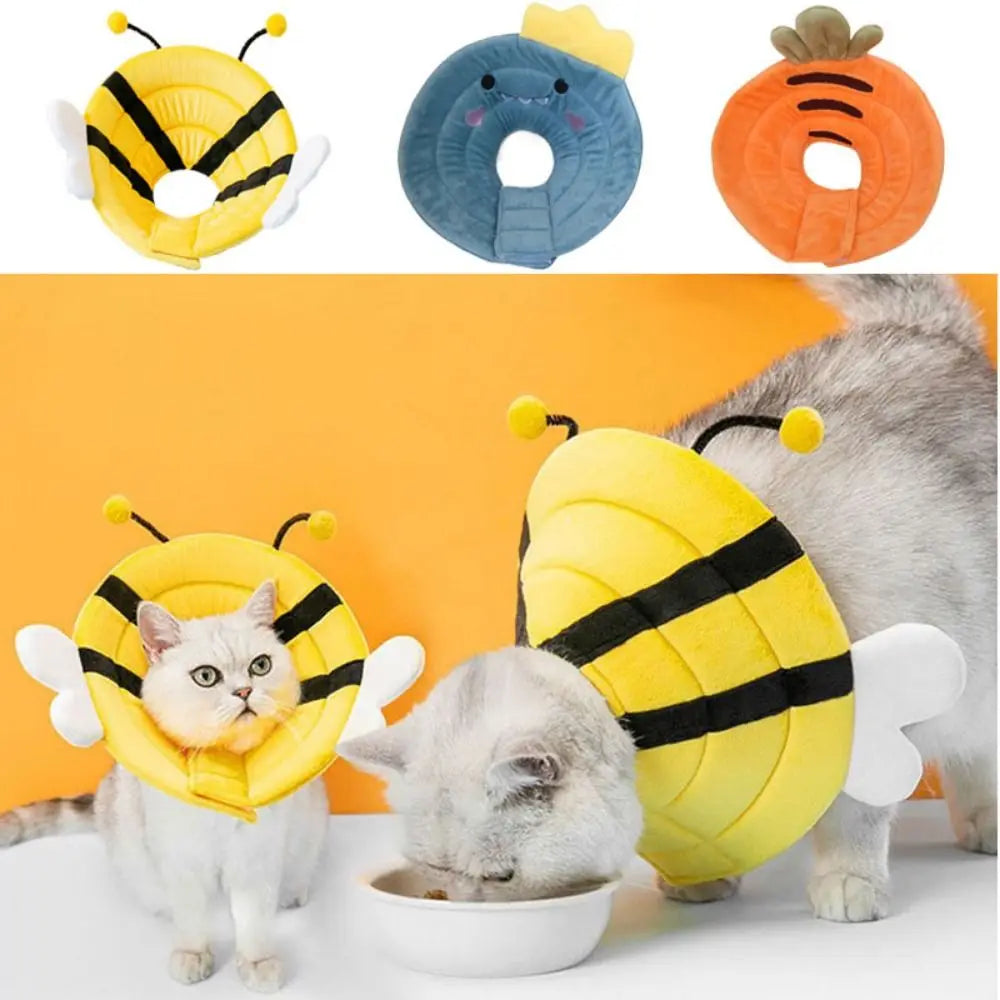 Cotton Bee Shape Cat Recovery Collar Anti-licking