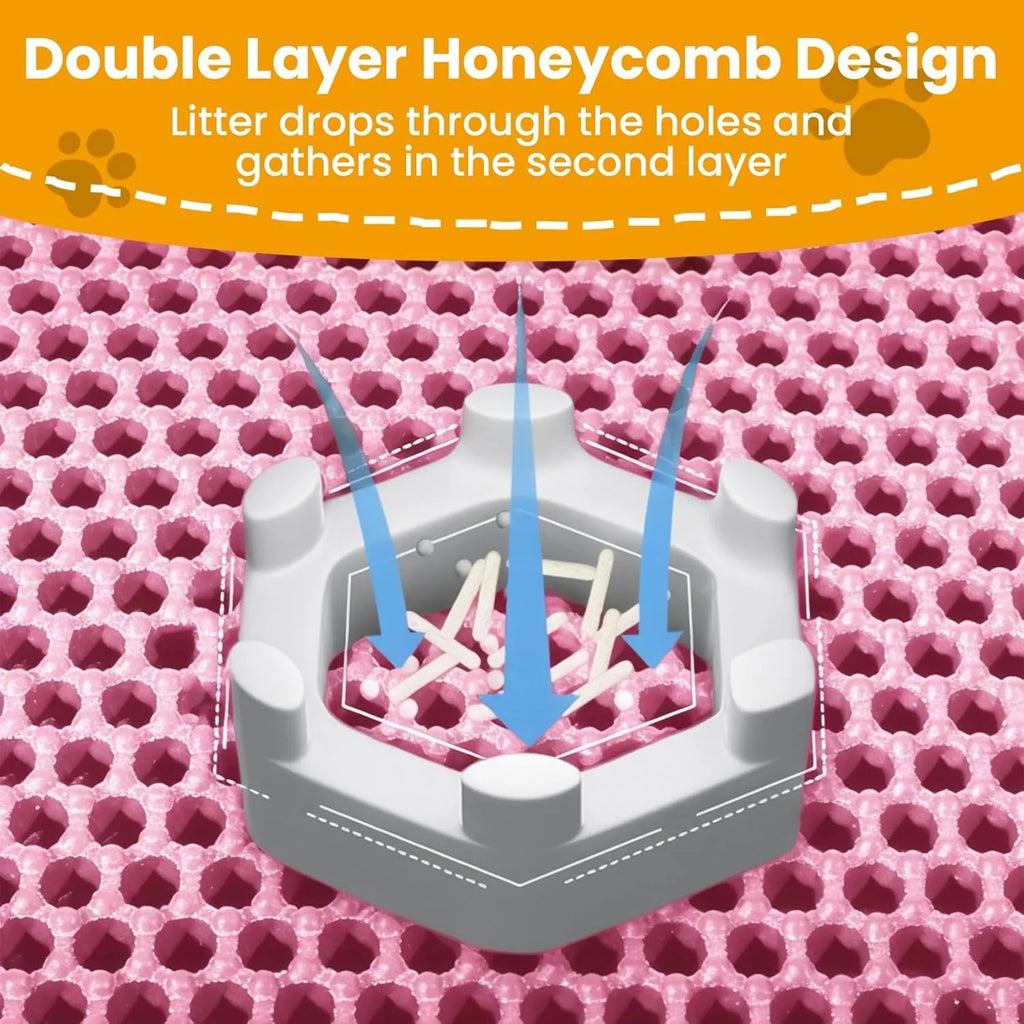 Cat Litter Mat Double Layer Pet Non Slip Big