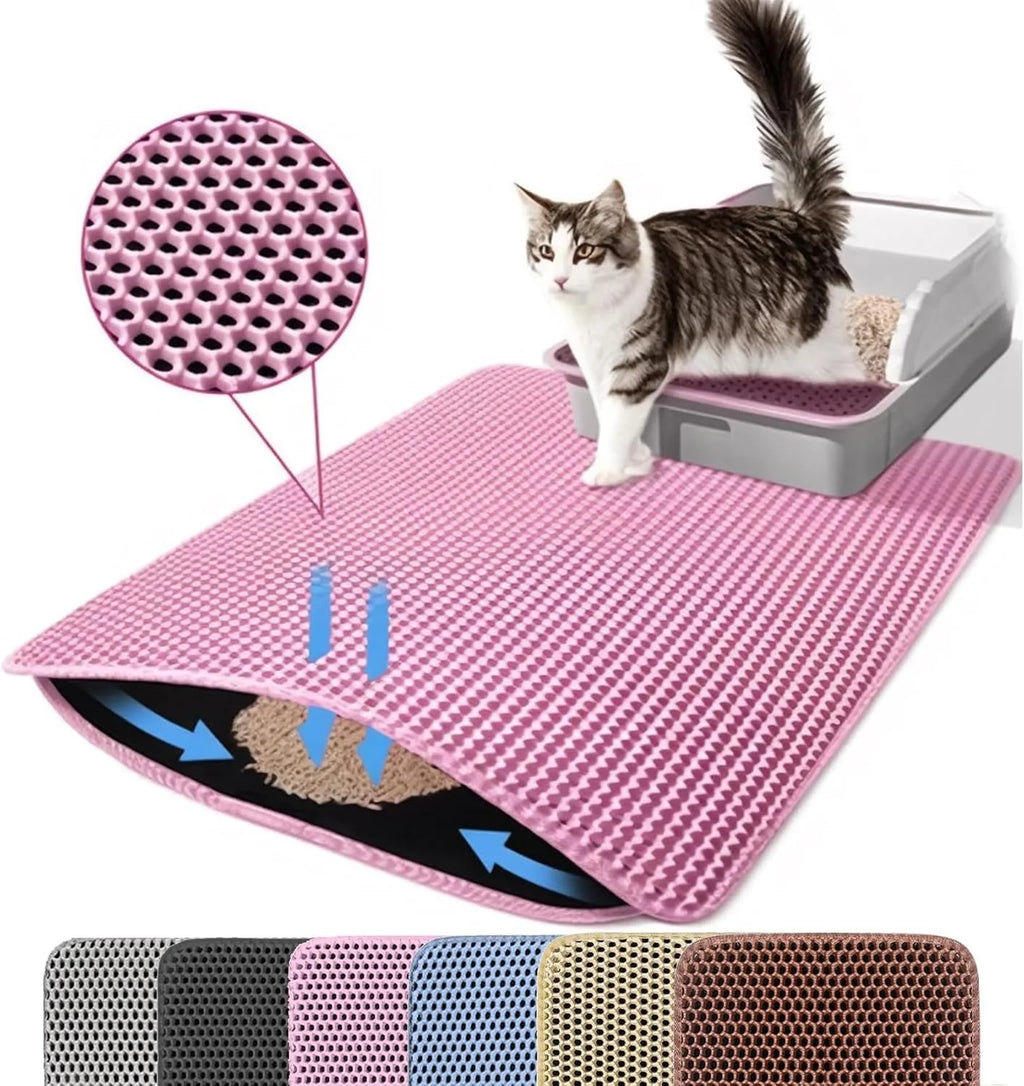 Cat Litter Mat Double Layer Pet Non Slip Big