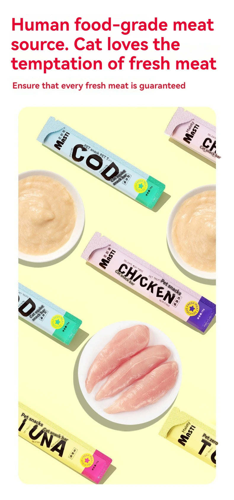 Cat food pet snacks 15g/piece liquid wet food