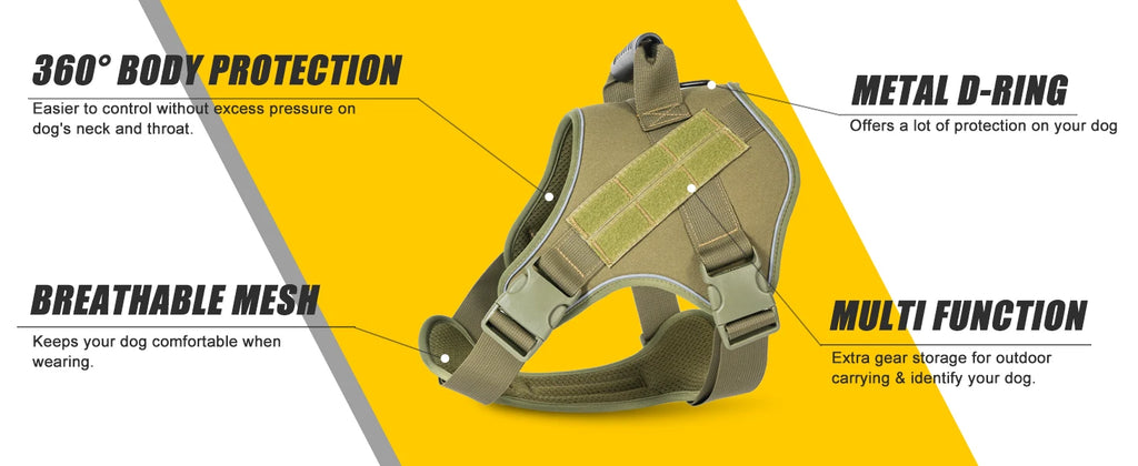 Tactical Dog Harness Pet Doberman Pinscher Pet Training