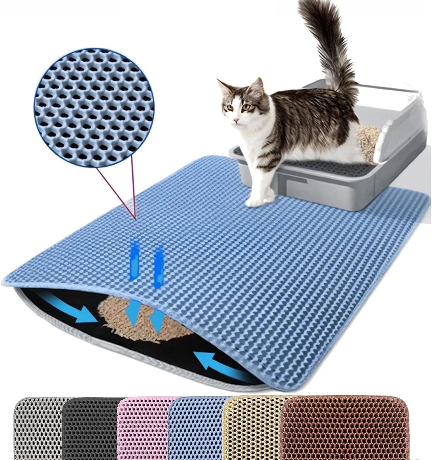 Cat Litter Mat Double Layer Pet Non Slip Big