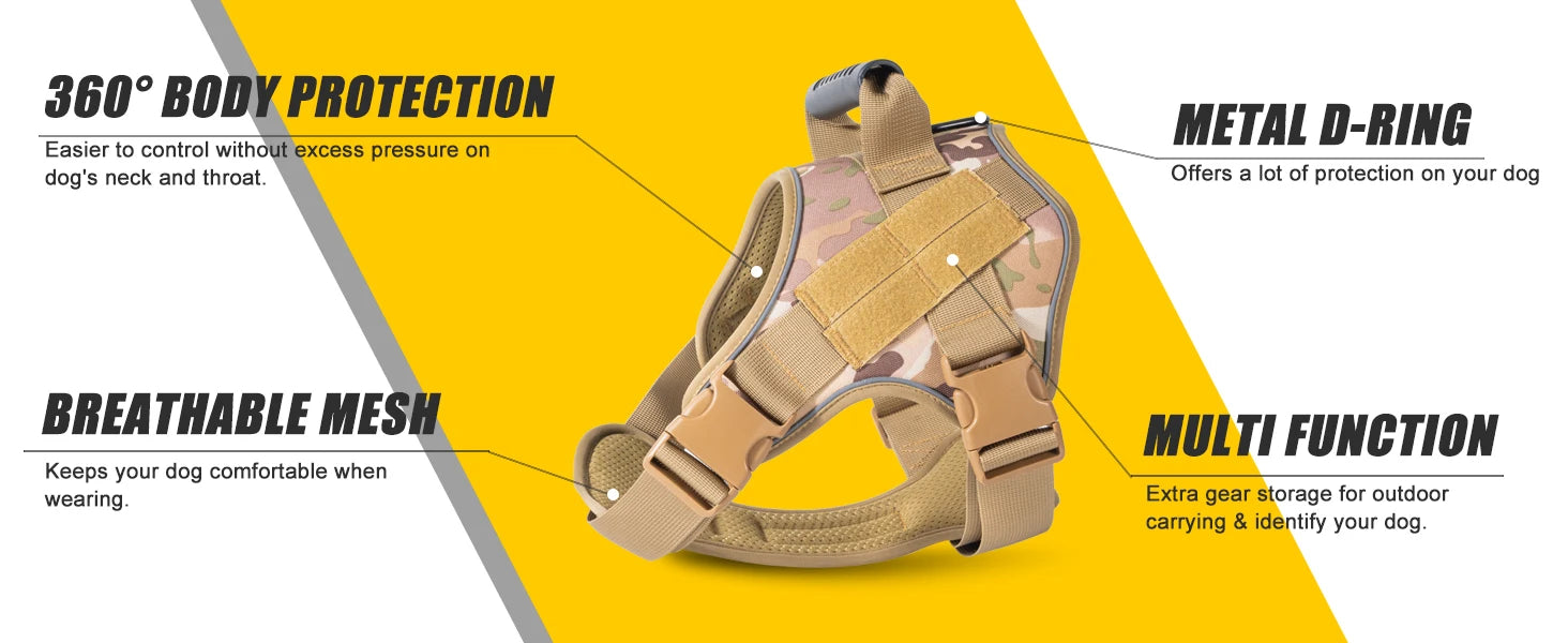 Tactical Dog Harness Pet Doberman Pinscher Pet Training