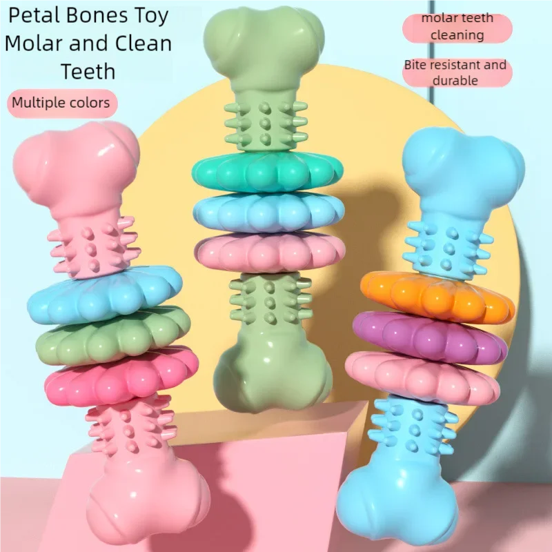 Pet Teething Toy TPR Bone Meaty Dog Toy