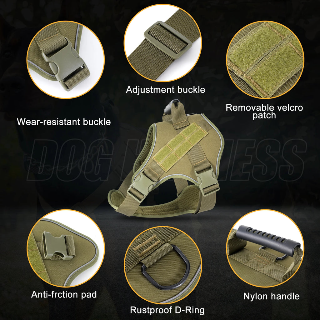 Tactical Dog Harness Pet Doberman Pinscher Pet Training