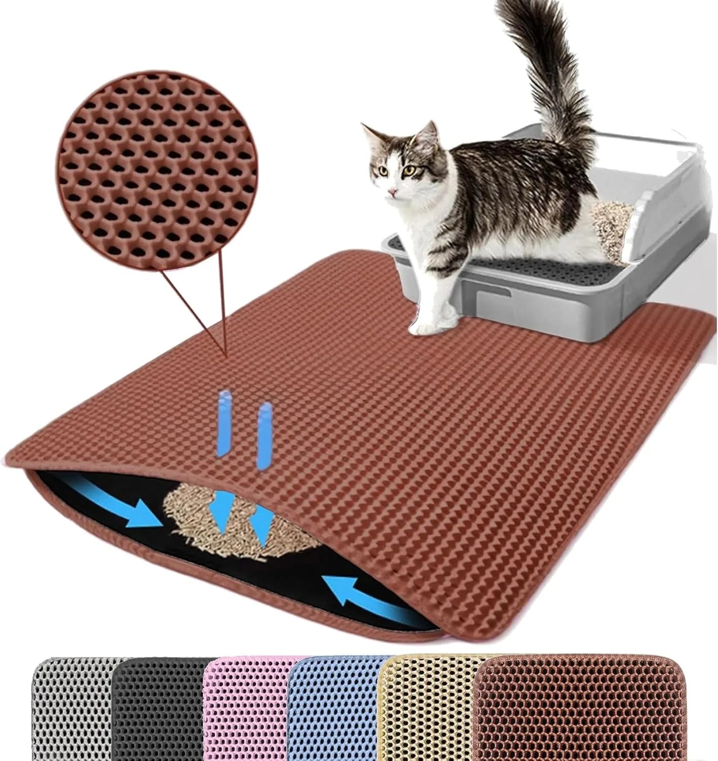 Cat Litter Mat Double Layer Pet Non Slip Big