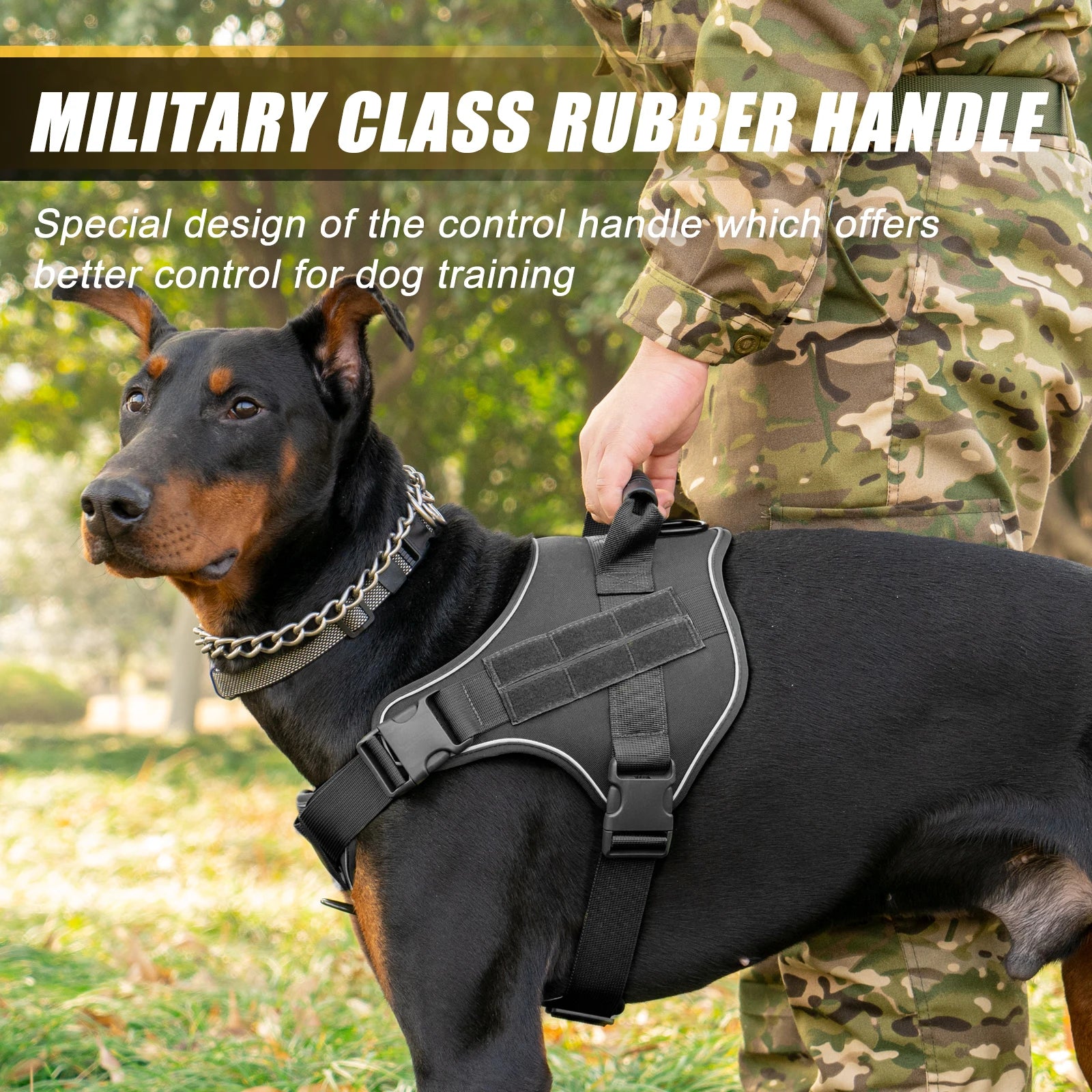 Tactical Dog Harness Pet Doberman Pinscher Pet Training